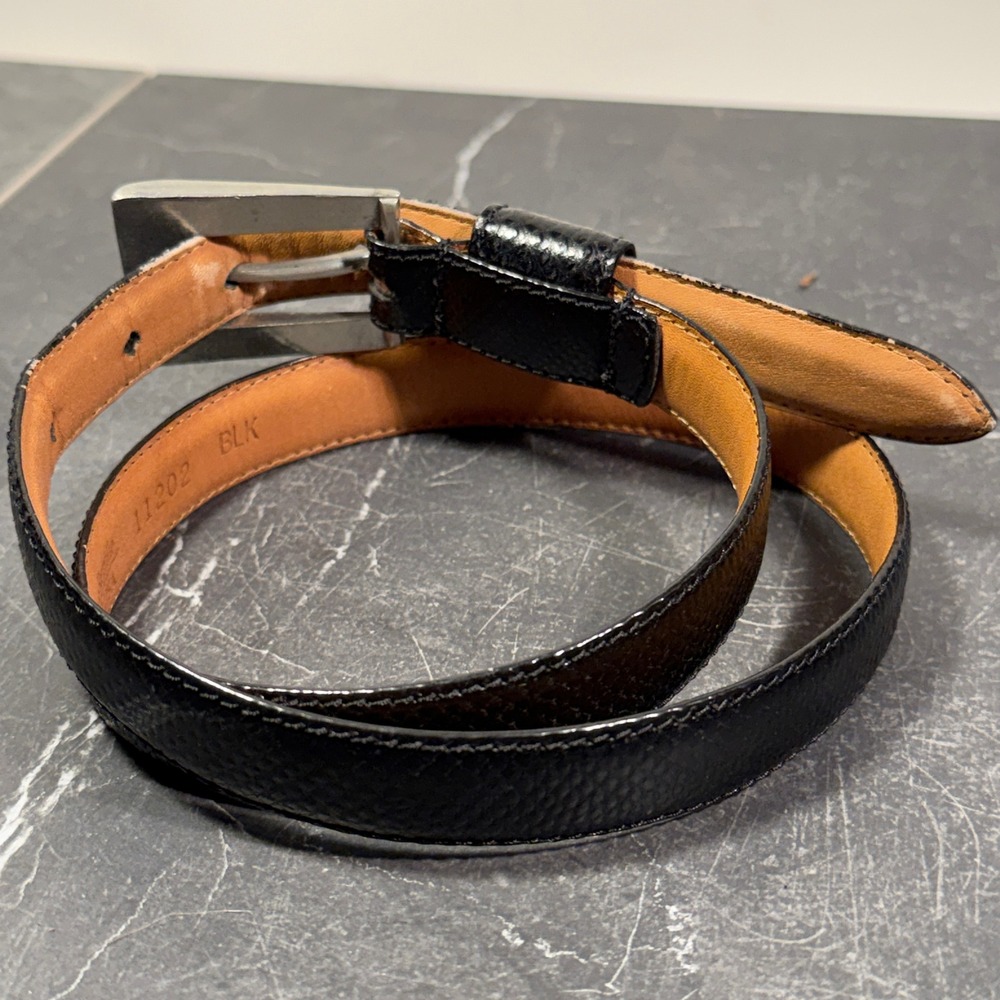 Linda Allard Ellen‎ Tracy Black Genuine Reptile Belt | Size 6 - Picture 8 of 10